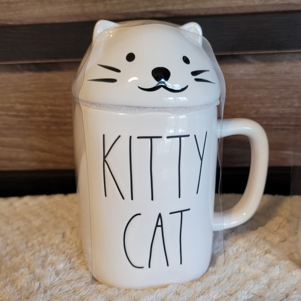 Rae Dunn Mug w/ Lid "KITTY CAT" 😍🐱